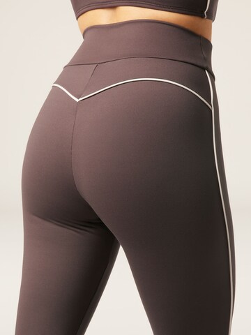 CALZEDONIA Skinny Leggings 'PIPING' in Brown