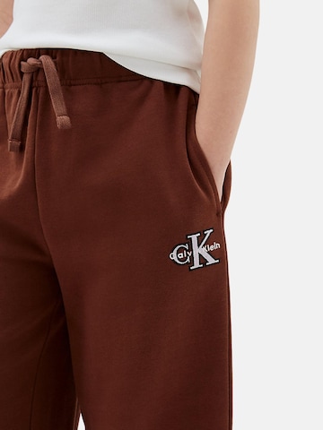 Calvin Klein Kids Wide leg Broek in Bruin