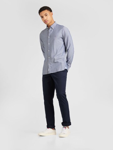 TOMMY HILFIGER Slim Fit Hemd 'Flex' in Blau