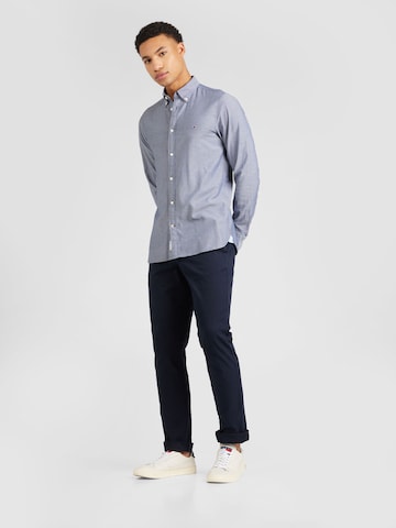 TOMMY HILFIGER Regular fit Button Up Shirt 'Flex' in Blue