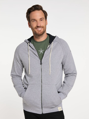 SOMWR Zip-Up Hoodie 'ZIP UP' in Grey: front