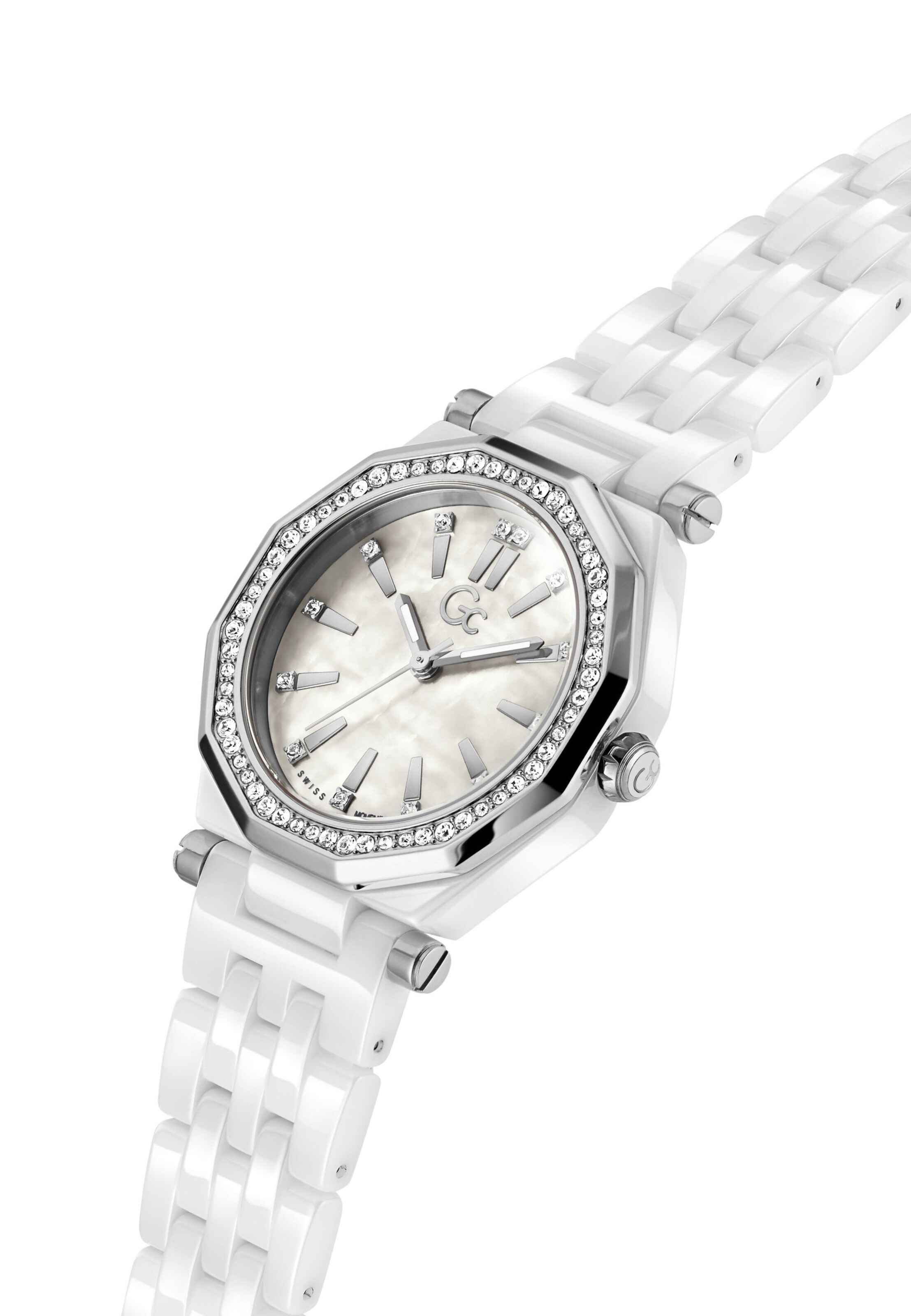 Gc Analogt ur i sølv