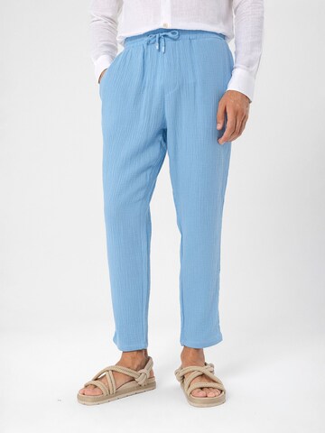 Antioch Tapered Trousers in Blue: front