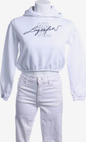 Karl Lagerfeld Sweatshirt & Zip-Up Hoodie in XS in White: front