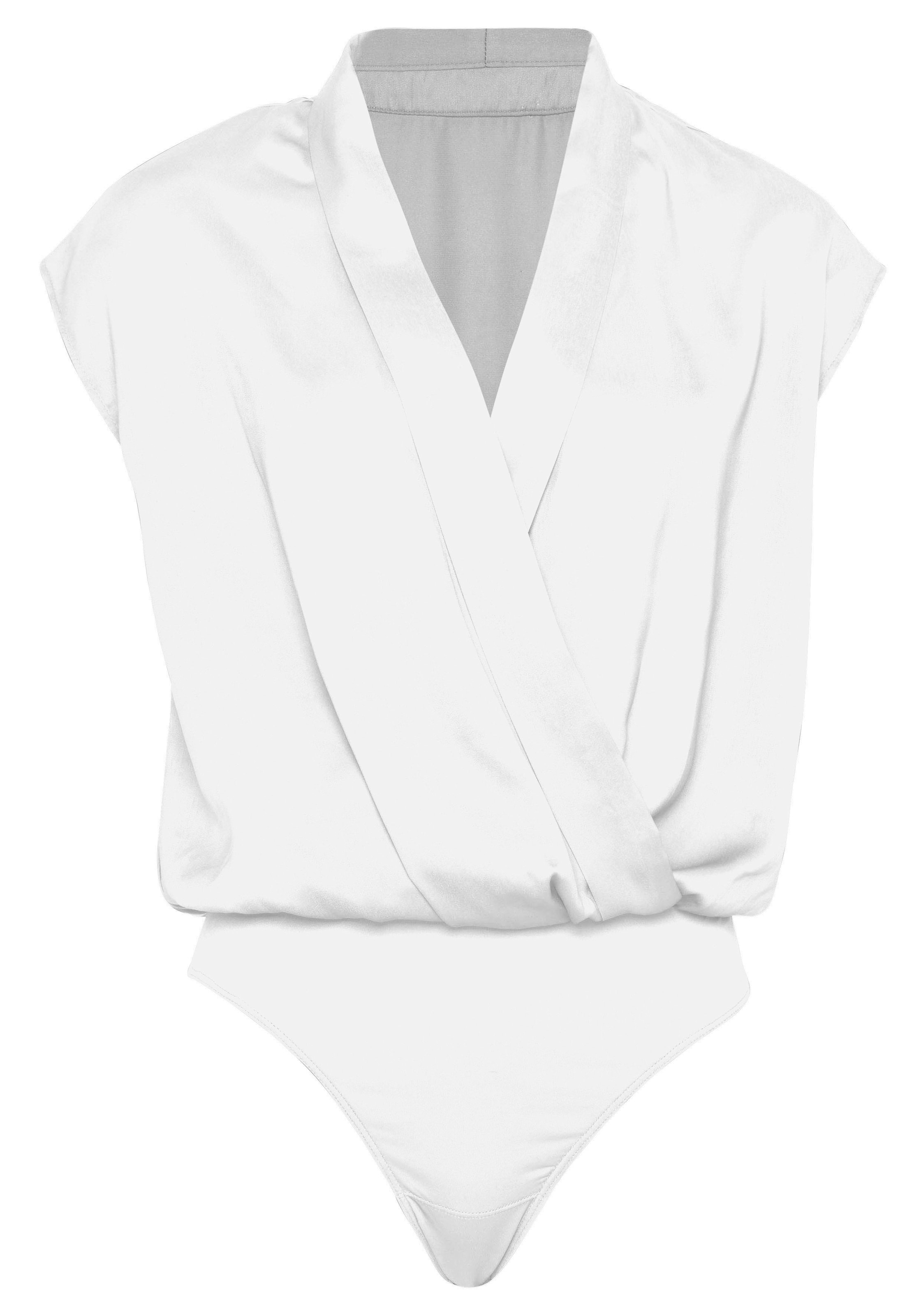 LASCANA Blouse Bodysuit in White: front
