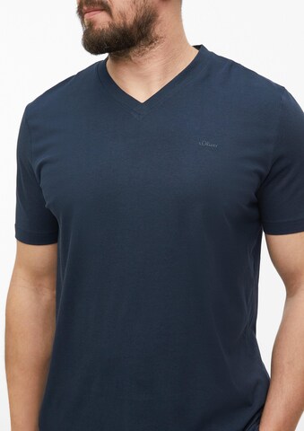 s.Oliver Men Tall Sizes Shirt in Blue