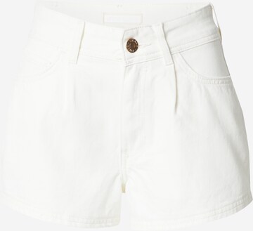 regular Jeans con pieghe di River Island in bianco: frontale