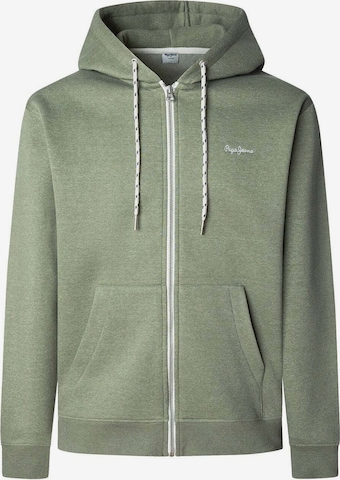 Pepe Jeans Sweatjacke 'MACBETH ZIP' in Grün: Vorderseite