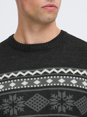 BLEND Strickpullover ' BHNohr ' in Schwarz