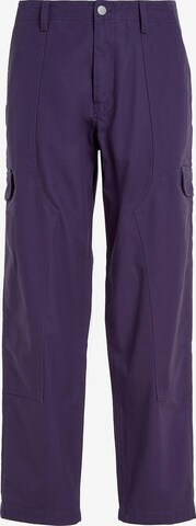 Calvin Klein Jeans Cargo Pants in Purple: front