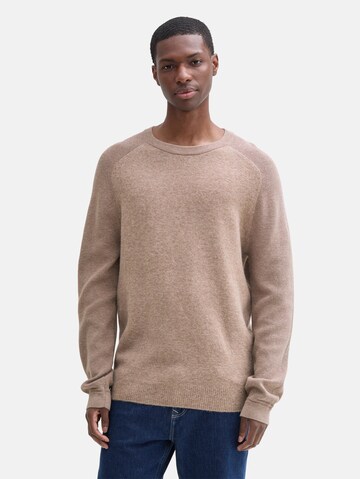 TOM TAILOR Sweater in Brown: front