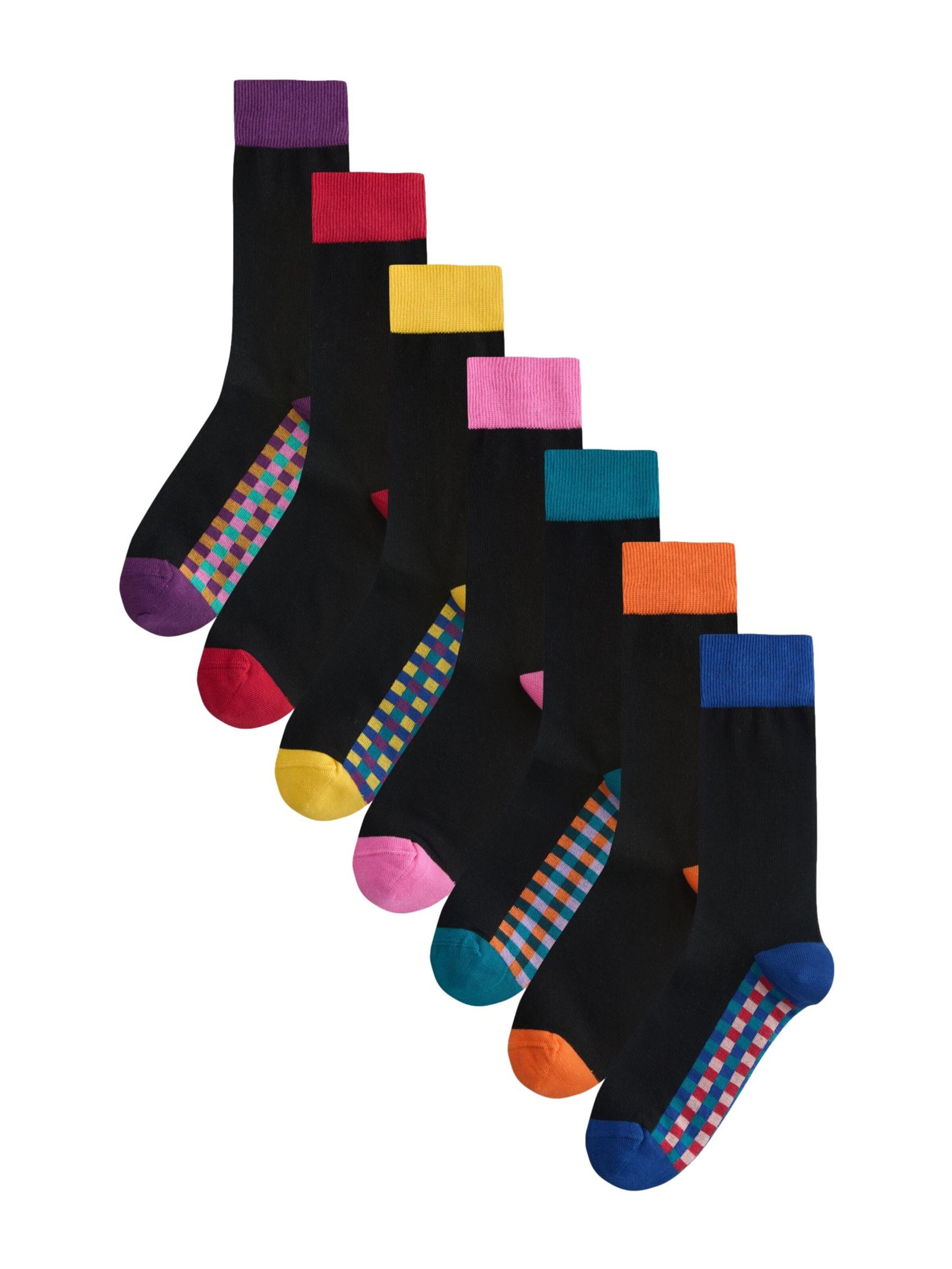 Next Nogavice | črna barva: sprednja stran