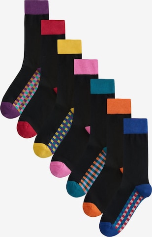 Next Nogavice | črna barva: sprednja stran