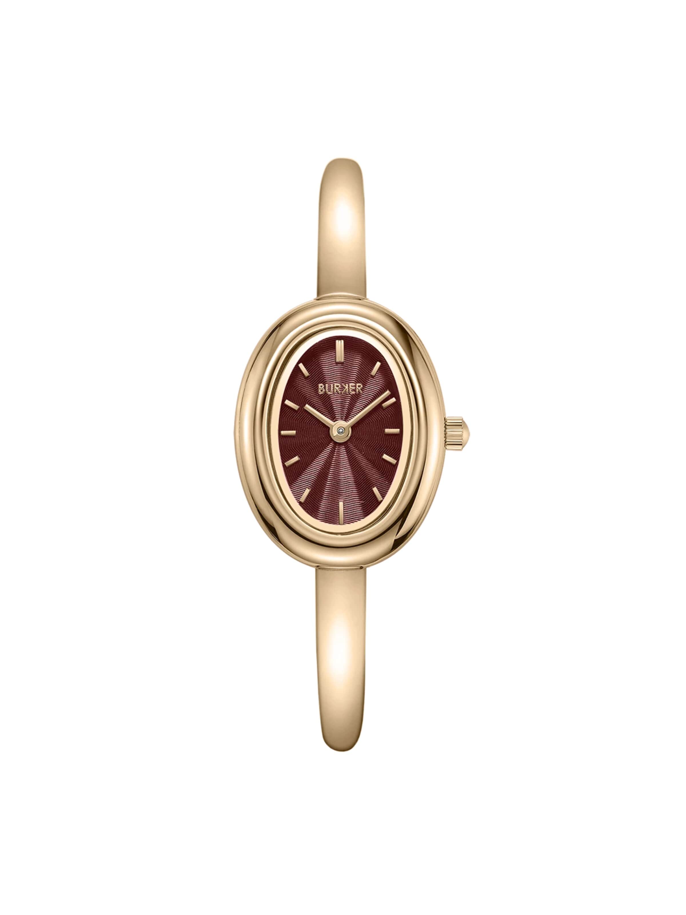 BURKER Watches Analog Watch 'Diana Gold Burgundy' in Red: front