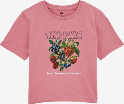 WE Fashion Majica u mornarsko plava / tamno zelena / svijetloroza / trešnja crvena, Pregled proizvoda