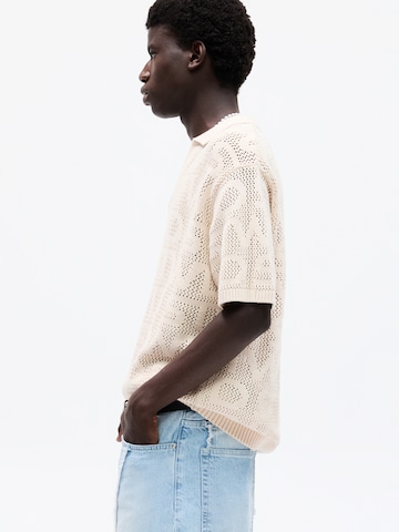 Pull-over 'STWD' Pull&Bear en blanc