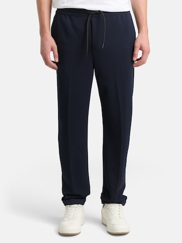 TOM TAILOR DENIM Tapered Pantalon in Blauw: voorkant