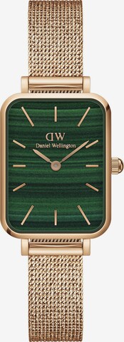 Daniel Wellington Analogové hodinky 'Quadro Pressed Melrose RG Green' – zlatá: přední strana