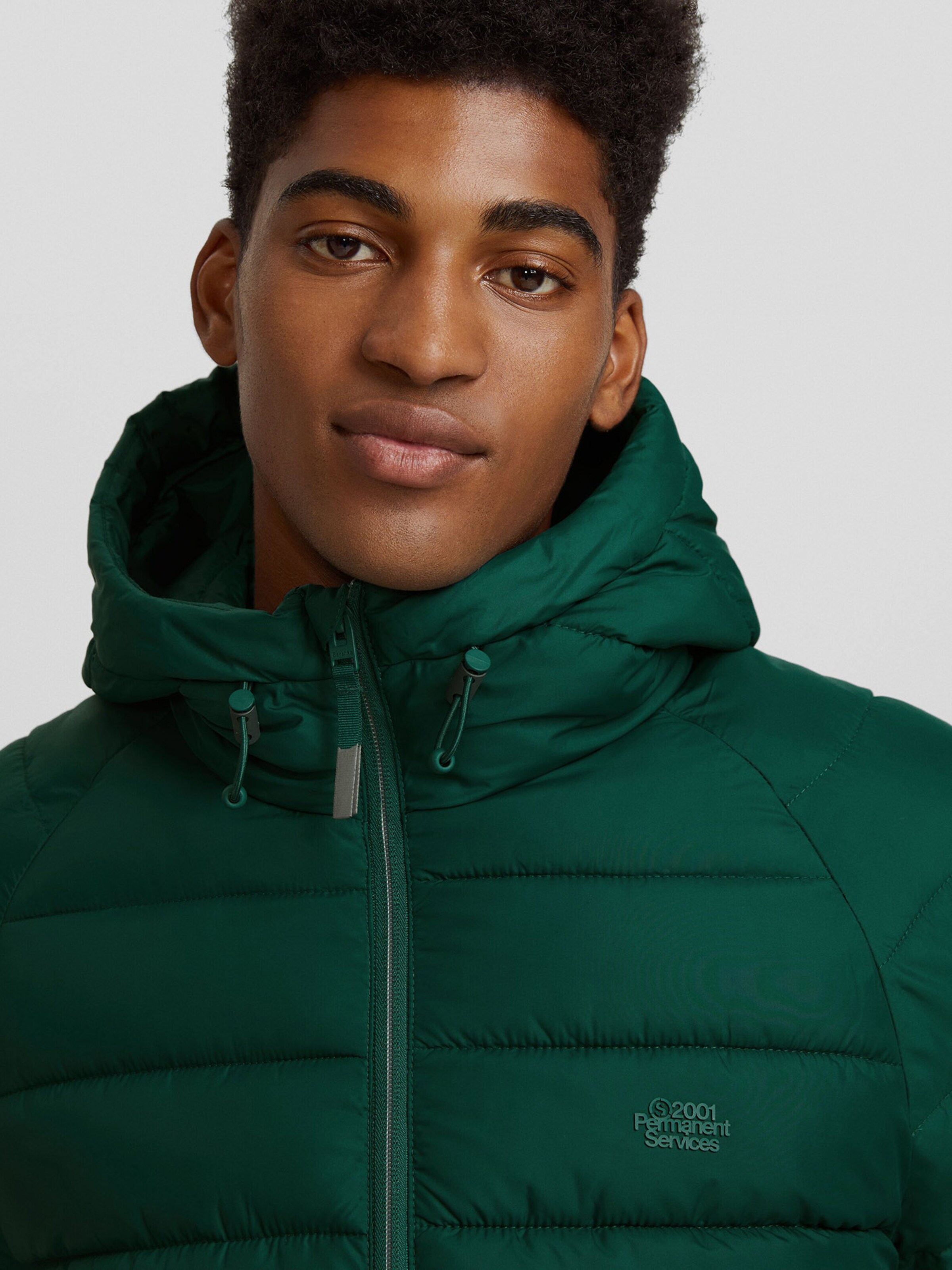 Bershka green puffer jacket shop