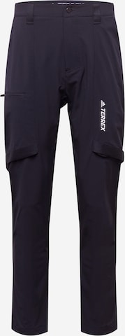 ADIDAS TERREX - regular Pantalón de montaña 'Zupahike' en azul: frente