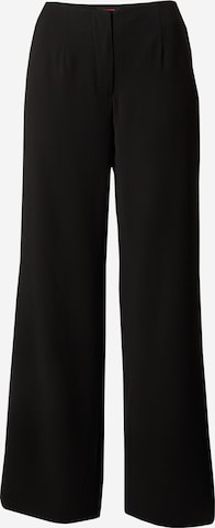 Misspap - Perna larga Calças com pregas em preto: frente