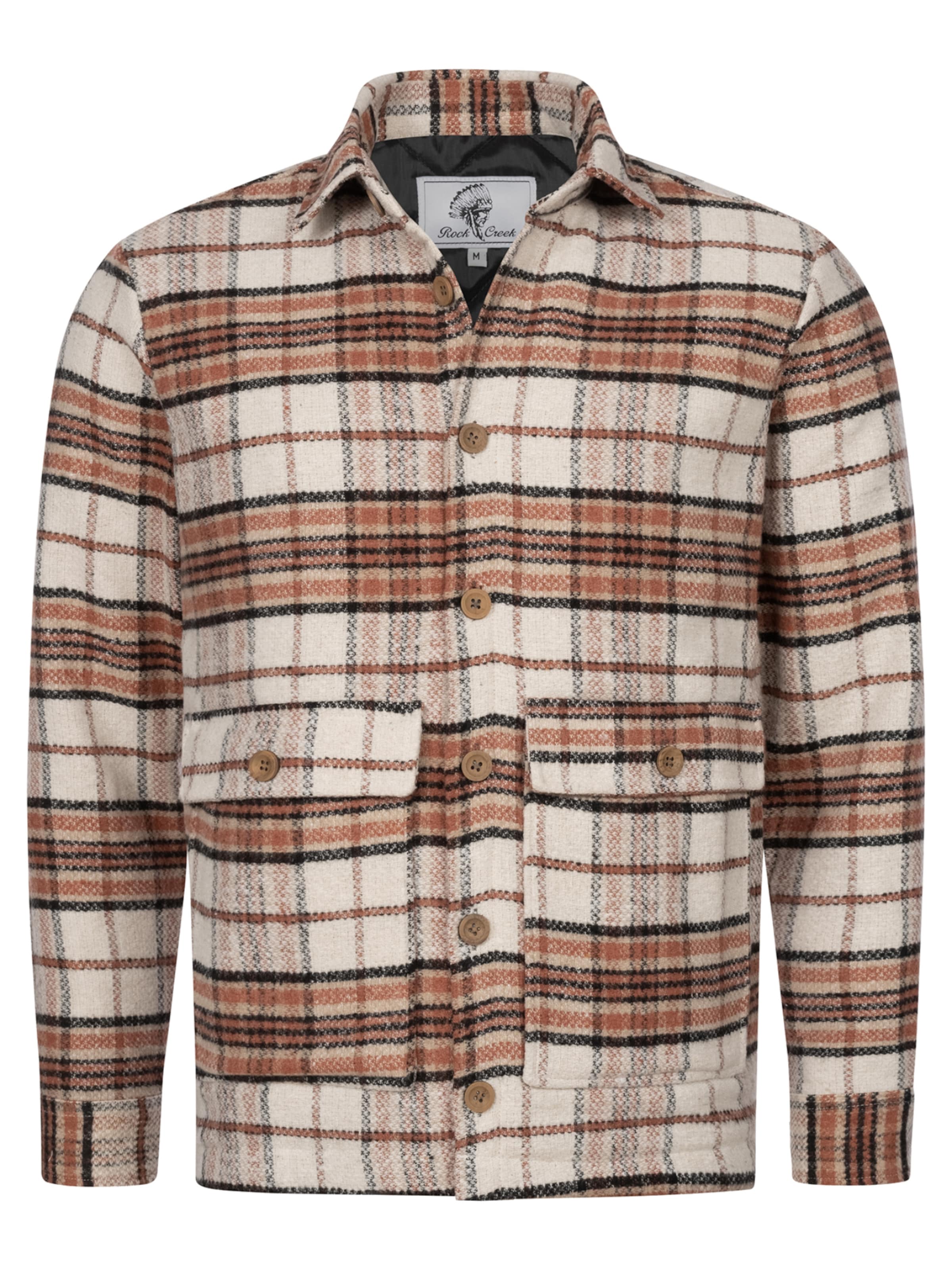 Rock Creek Hemd in beige / ecru / hellbraun, Produktansicht