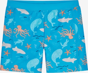 PLAYSHOES Zwemshorts 'Meerestiere' in Blauw: voorkant