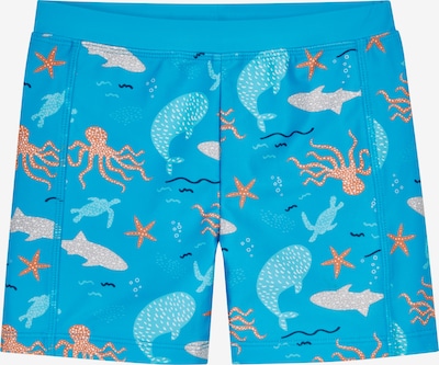 PLAYSHOES Swimming shorts 'Meerestiere' in 74-80 in Turquoise / Orange / White, Item view
