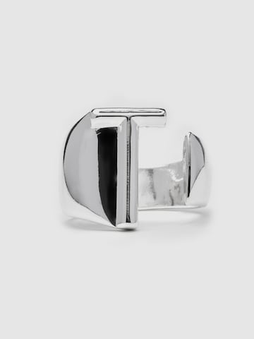 Luxenter Ring 'Alphabet T'‌‌‌ in Silber: Vorderseite
