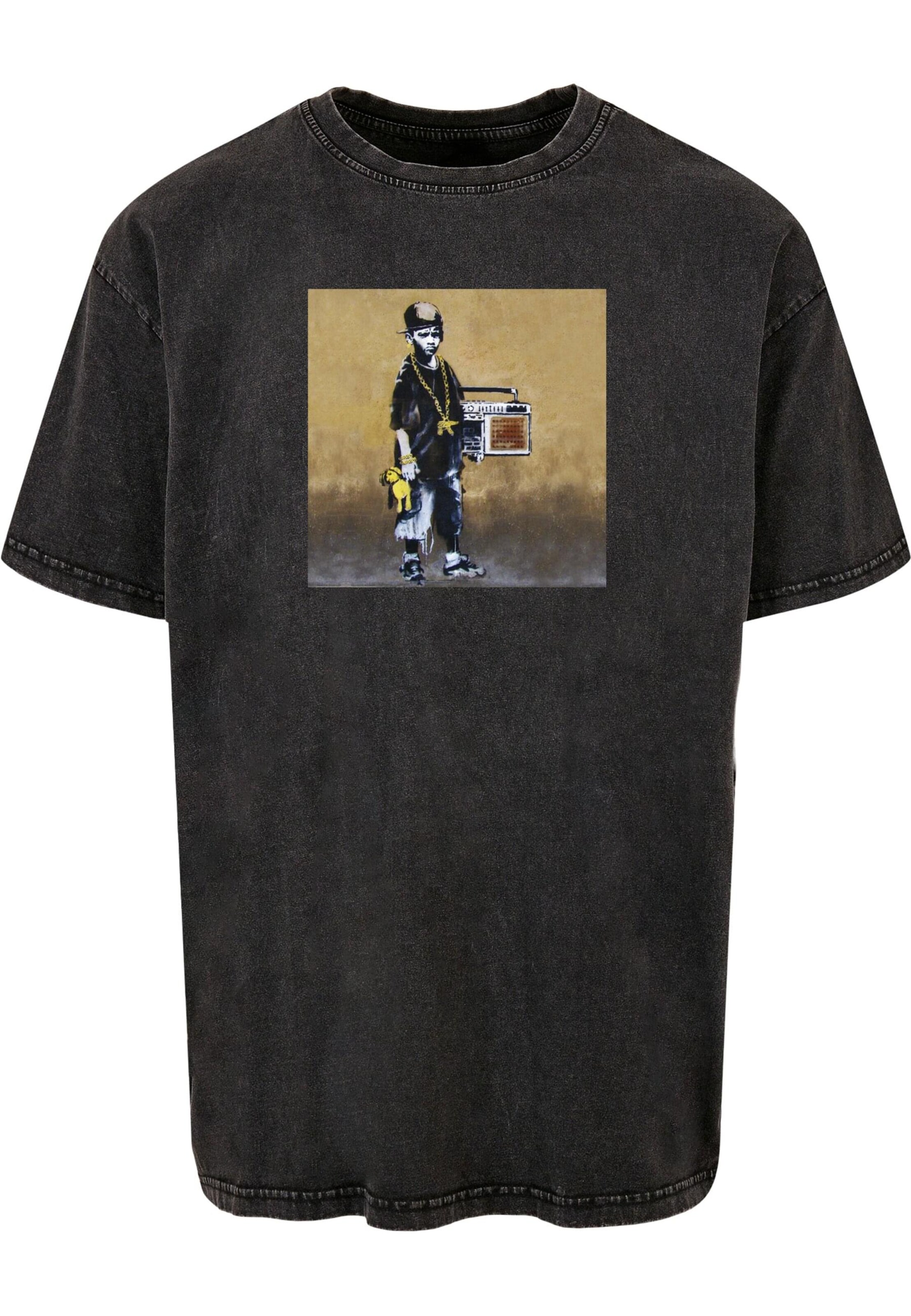 T-Shirt 'Brandalised - Boy With Teddy' Merchcode en noir : devant