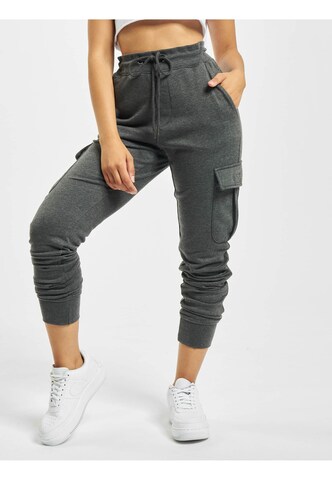 Effilé Pantalon cargo 'Greta' DEF en gris : devant