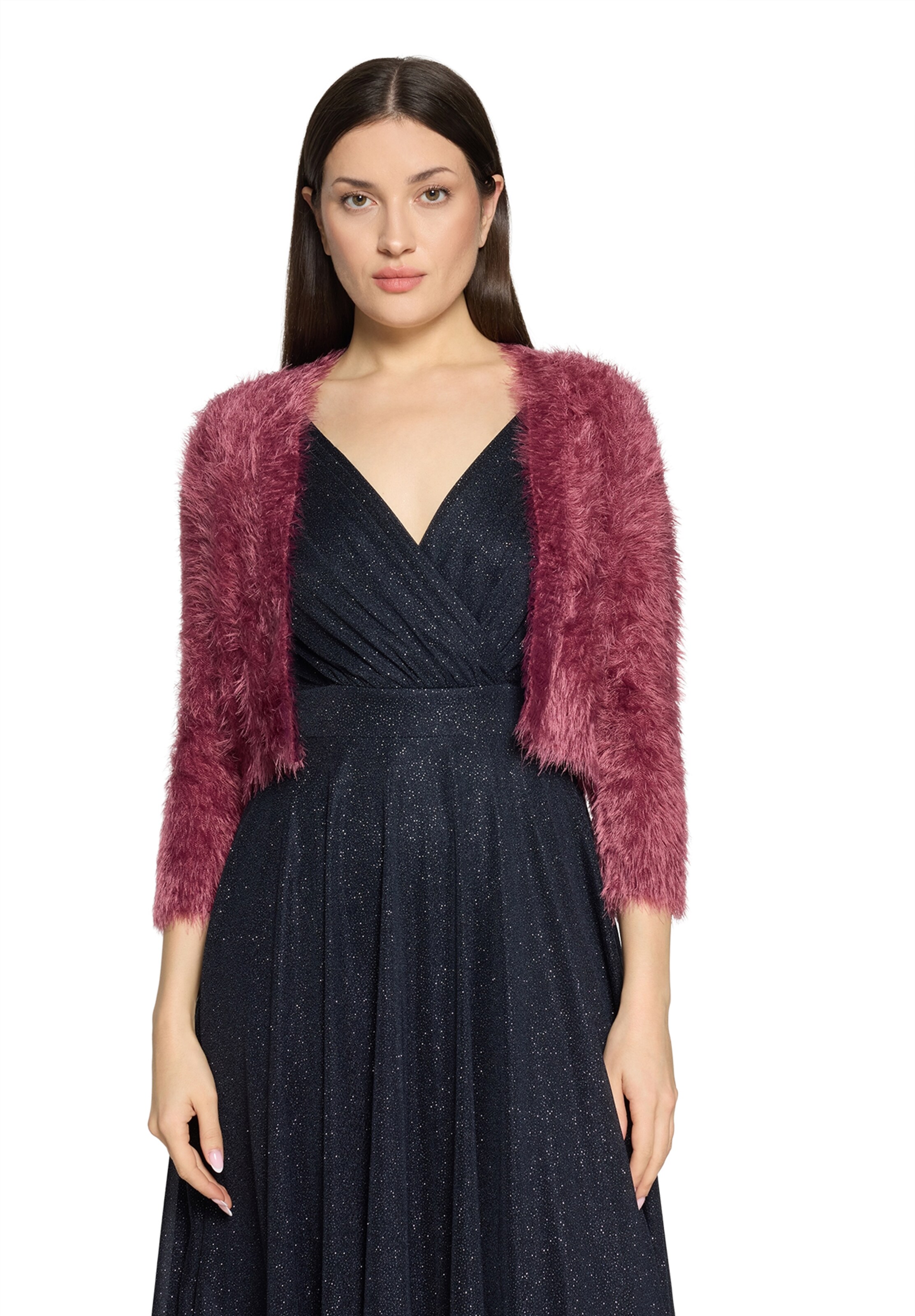 Vera Mont Knit Cardigan in Pink: front