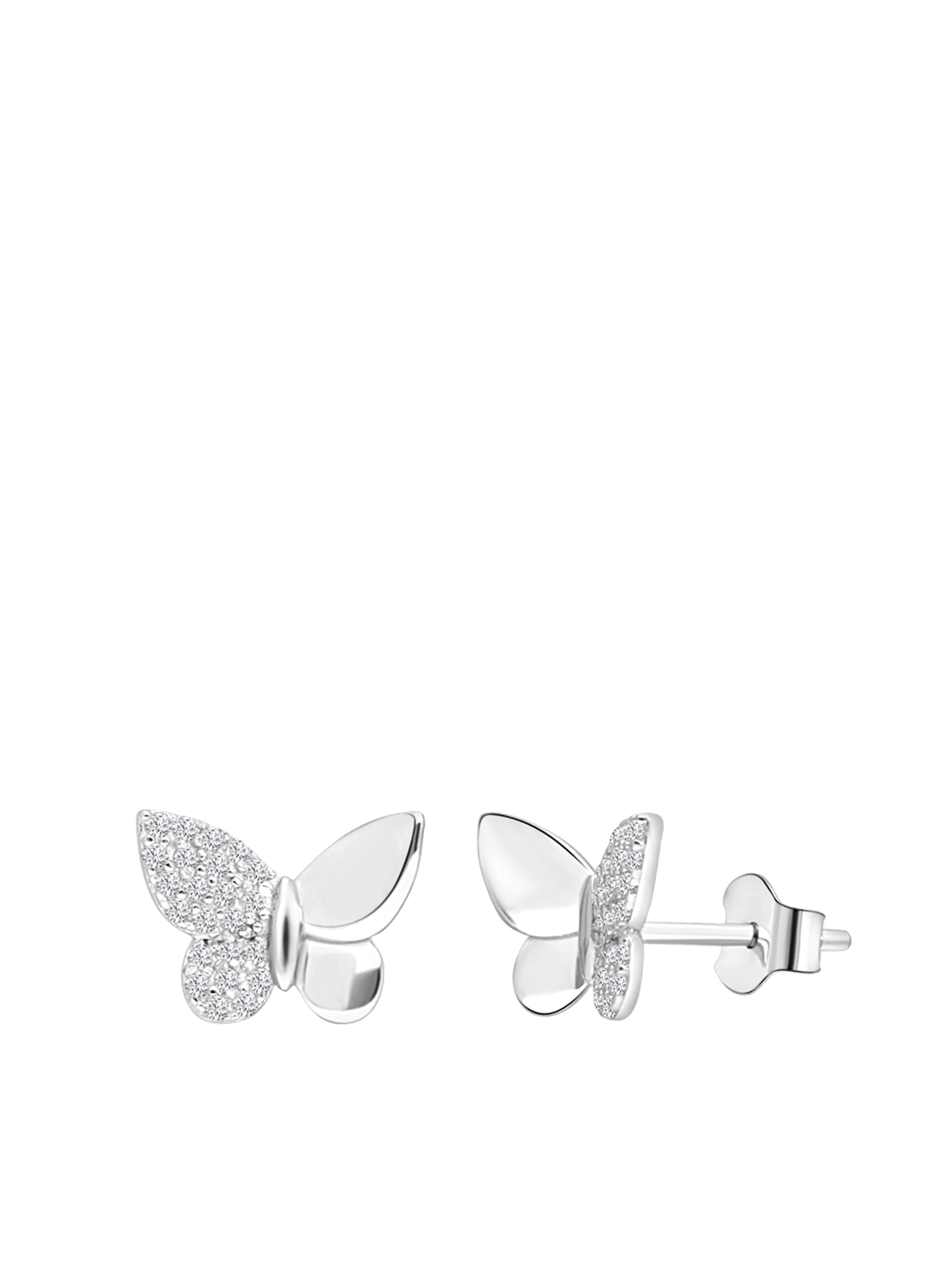 Lucardi Earrings in Silver: front