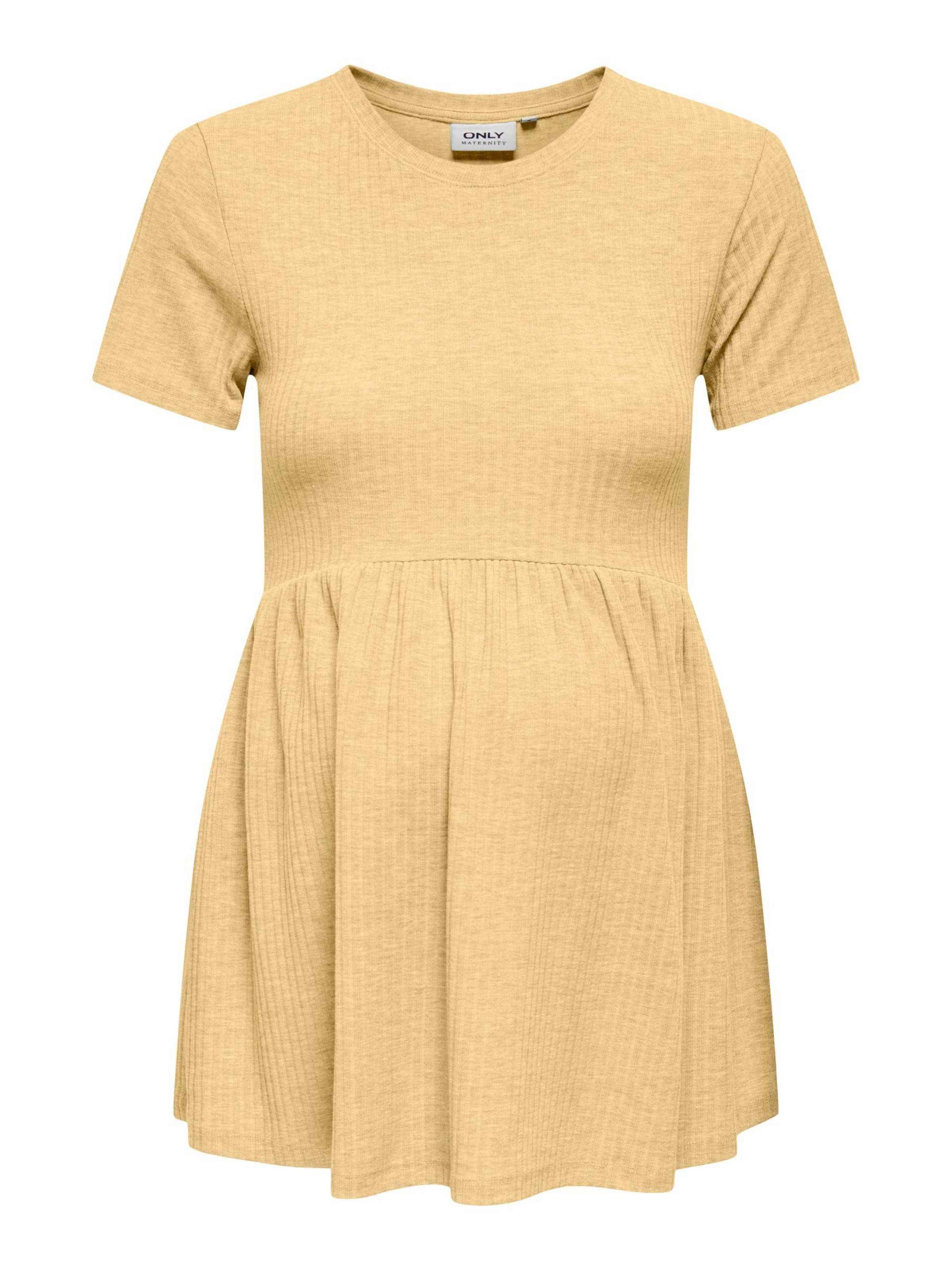 Only Maternity - Camiseta 'MALAYA' en amarillo: frente