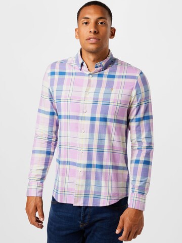 FARAH Regular fit Button Up Shirt 'CLAYTON' in Purple: front