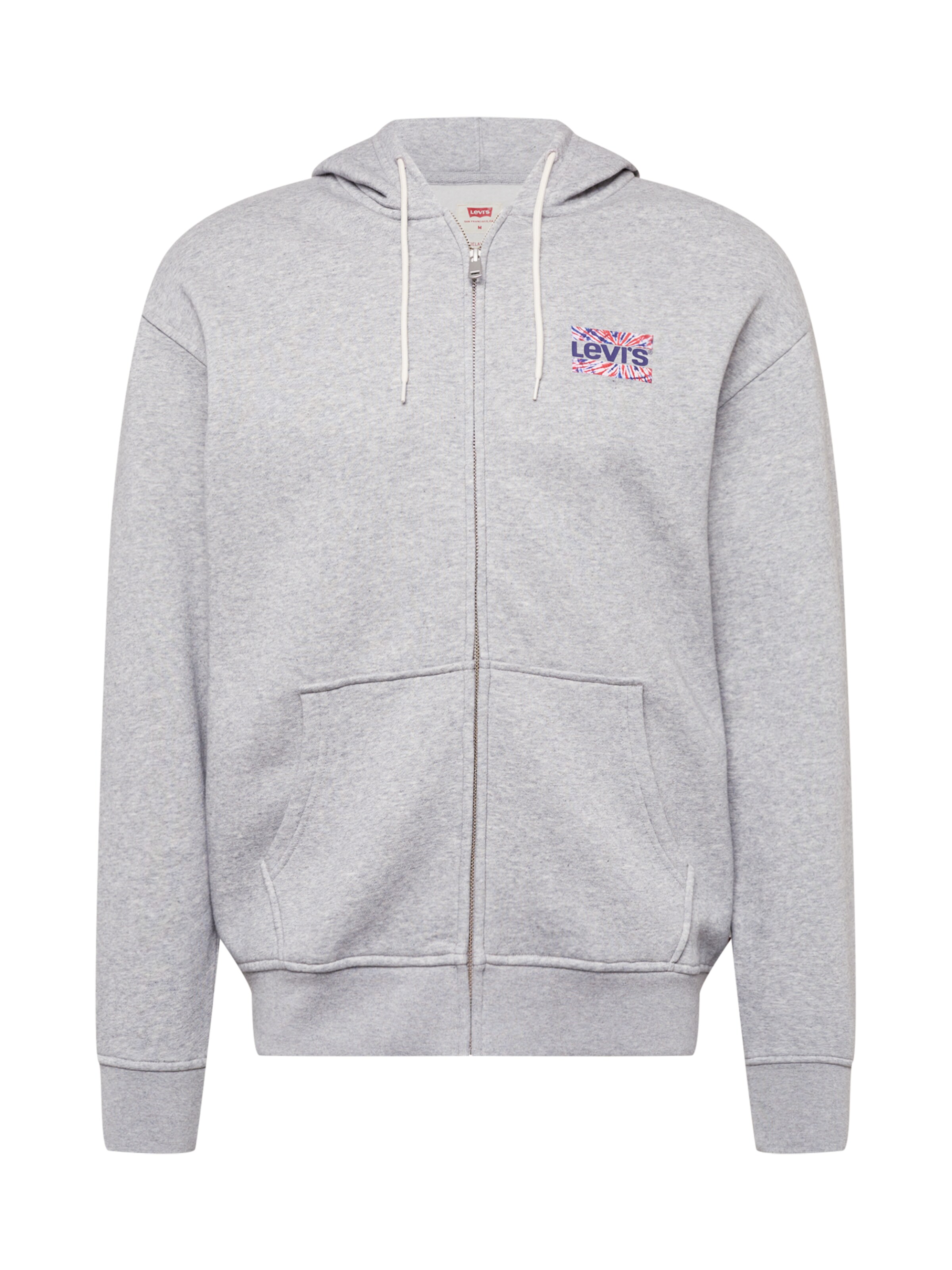 LEVI'S Regular fit Ζακέτα φούτερ 'RELAXED GRAPHIC ZIPUP GREYS' σε γκρι: μπροστά