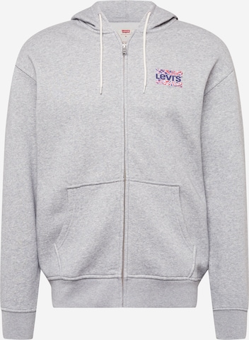 LEVI'S ® Regular Fit Sweatjacke 'Relaxed Graphic Zipup' in Grau: predná strana