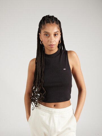 Tommy Jeans Top in Black: front