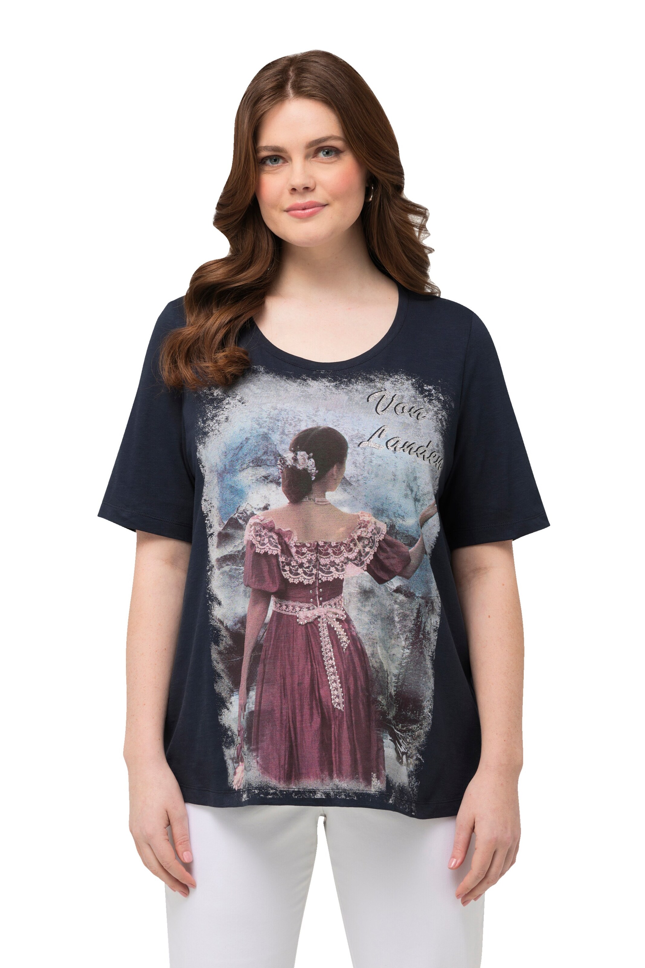 Ulla Popken Shirt in Blauw: voorkant