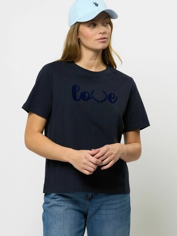 T-shirt 'Kaya' U.S. POLO ASSN. en bleu : devant