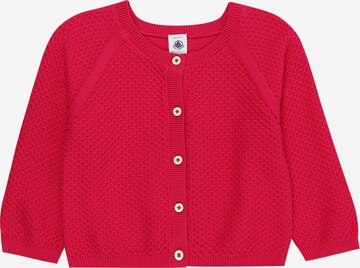 PETIT BATEAU Knit Cardigan in Red: front