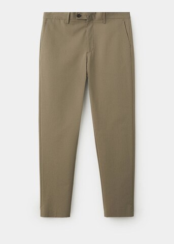 MANGO MAN Regular Chino Pants 'Eden' in Green