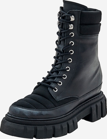 EDITED - Botines con cordones 'Wesley' en negro: frente