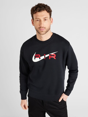 Nike Sportswear Sweatshirt 'AIR' in Schwarz: predná strana