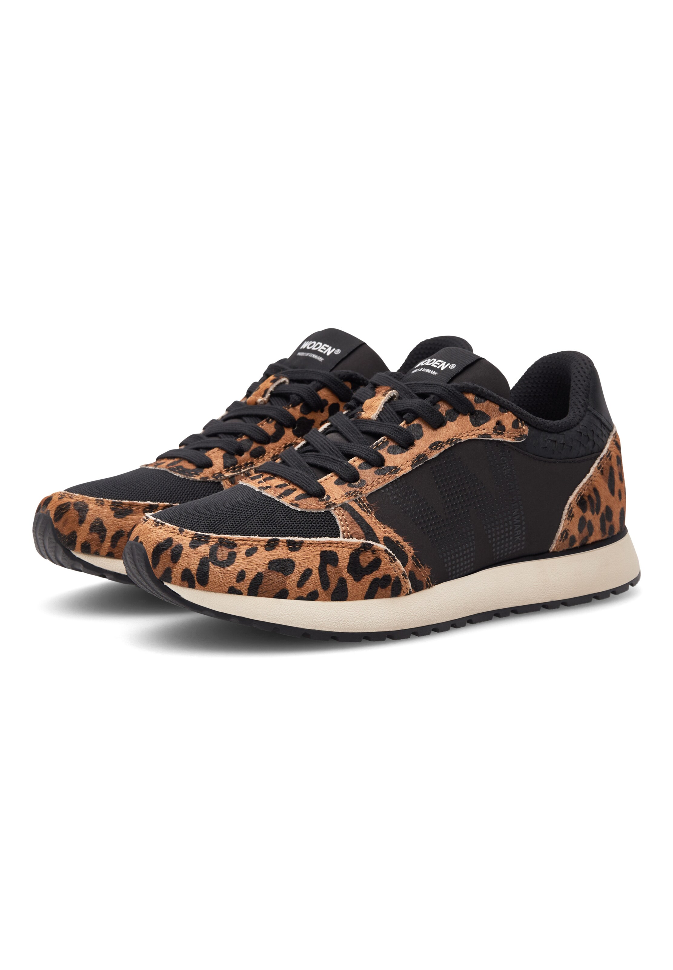 WODEN Sneaker low 'Ronja Cowhair' i brun