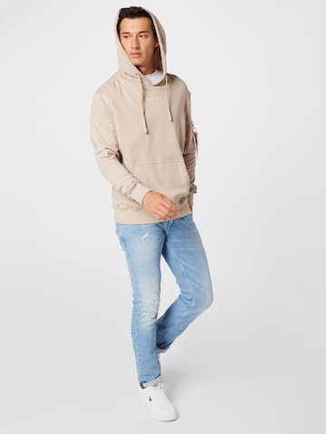 ALPHA INDUSTRIES Sweatshirt in Beige