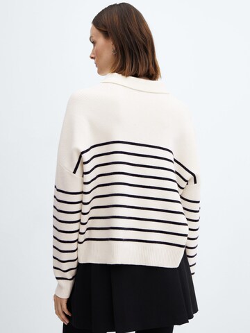 MANGO Sweater 'RICCIOVE' in White