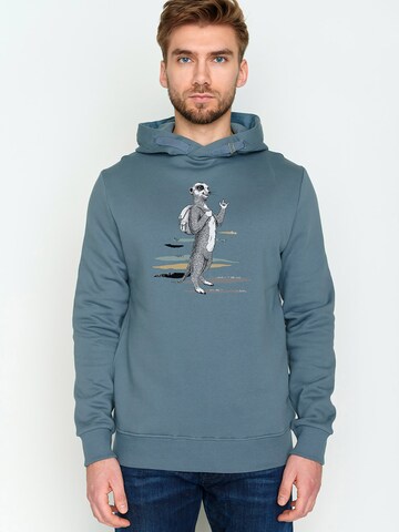 GREENBOMB Sweatshirt 'Animal Meerkat' in Blue: front