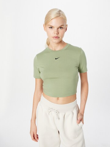 Nike Sportswear Majica 'Essential' | zelena barva: sprednja stran