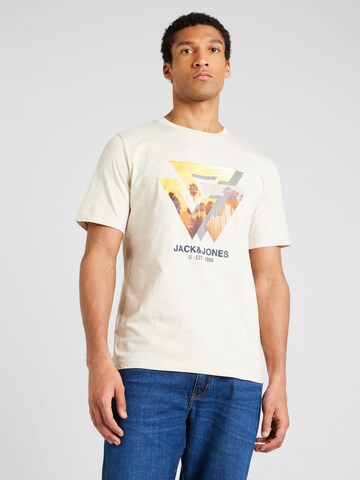 T-Shirt 'CELLOX' JACK & JONES en beige : devant